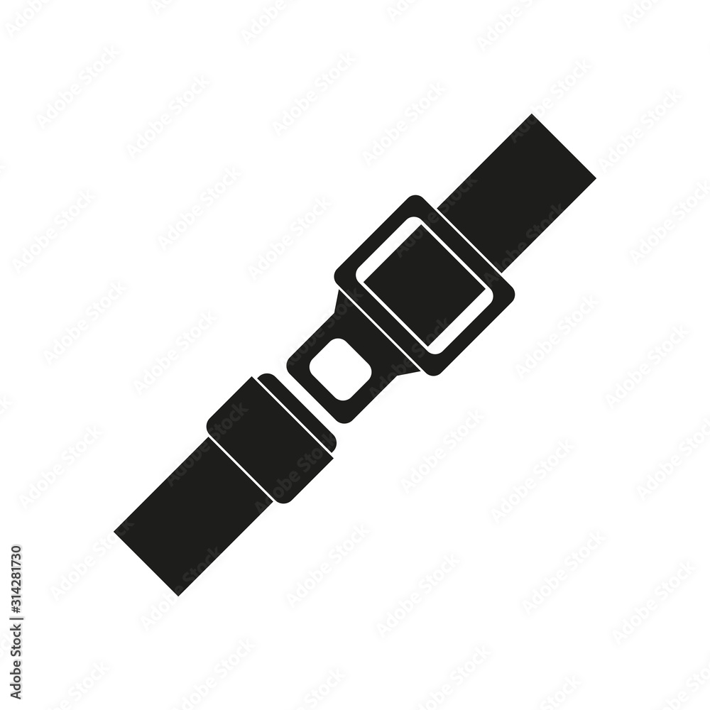 Seat belt icon. Simple vector illustration on white background Seat belt icon. Simple vector illustration on white background
