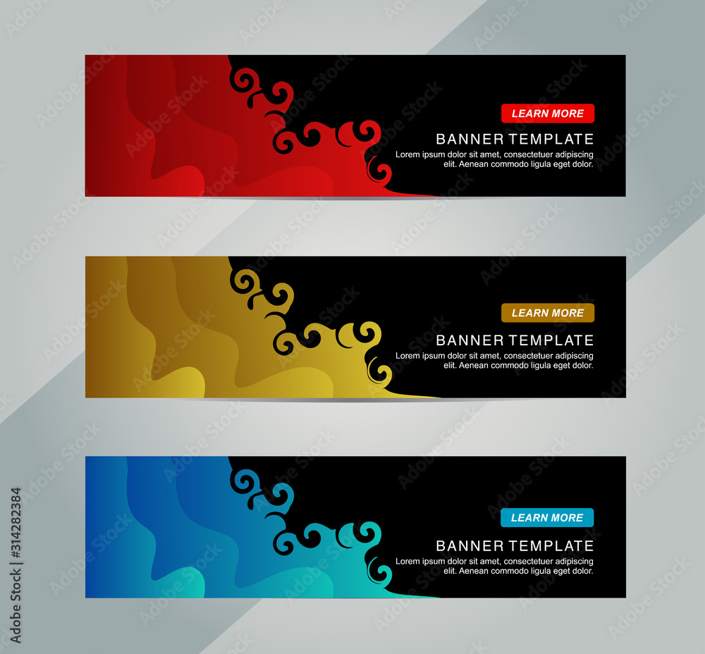 Abstract Web banner design background or header Templates Abstract Web banner design background or header Templates