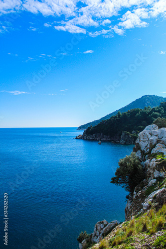 Peaceful coastline - perfect holiday concept, selective focus