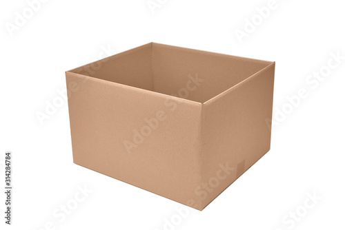 Pudełko kartonowe na białym tle