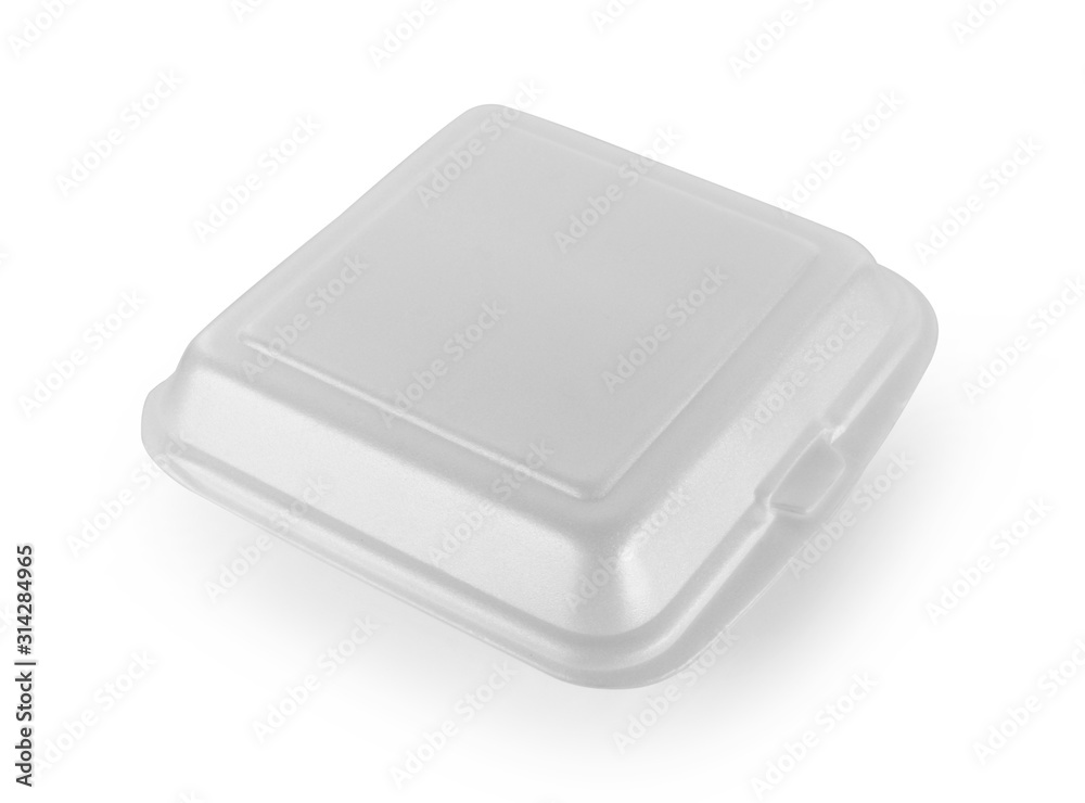 Foam box isolated on white background Foam box isolated on white background