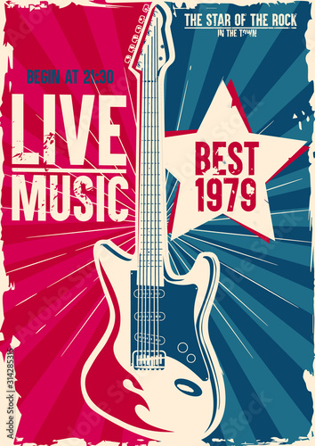 abstract background with guitar
