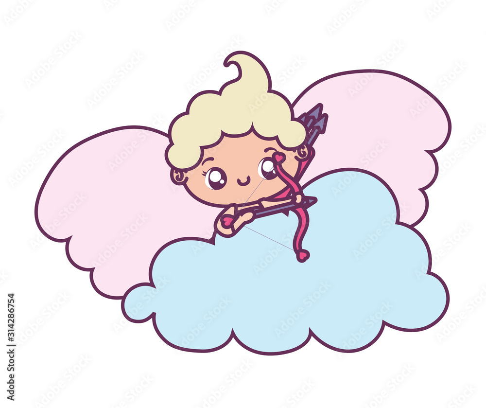 Baby cupid cartoon vector design