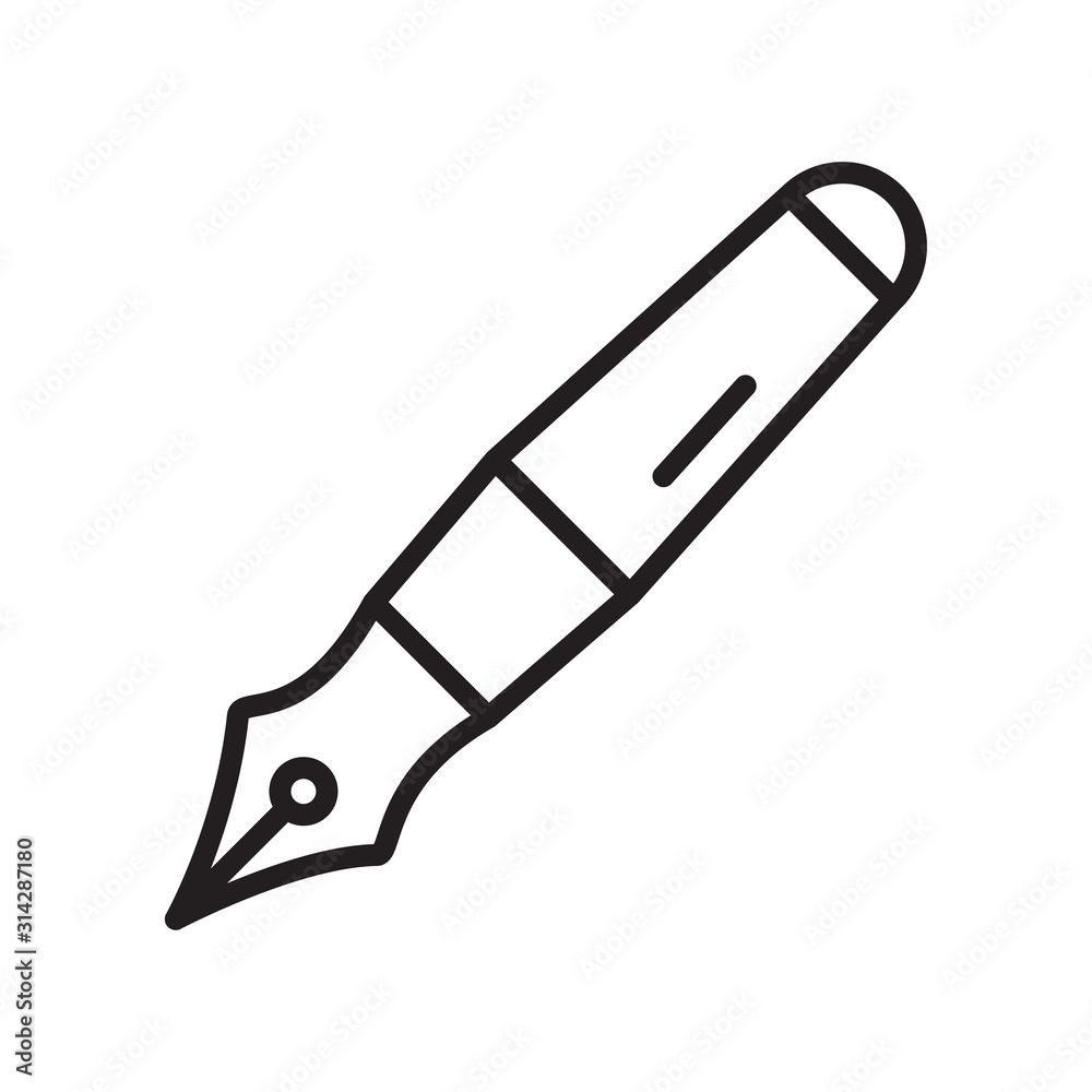 Fountain Pen Icon Vector EPS 10 Fountain Pen Icon Vector EPS 10