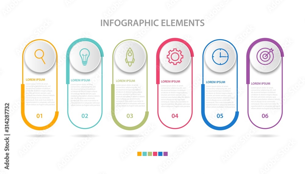 Presentation business infographic template with 6 options Presentation business infographic template with 6 options