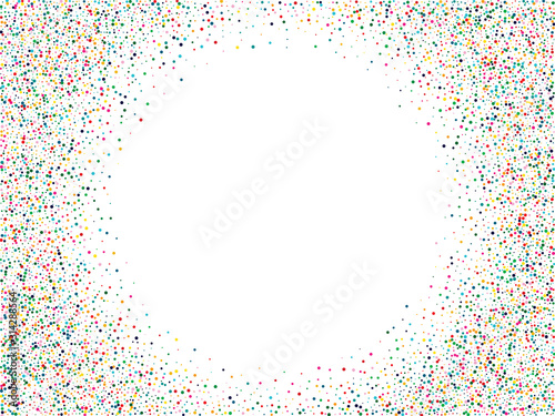 Color Fun Confetti Design. Rainbow Carnival Shine Pattern. Top Invitation. Fun Rainbow Card.