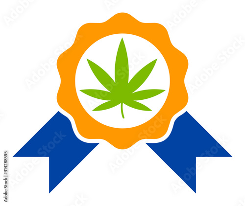 Cannabis legalize vector icon. Flat Cannabis legalize pictogram is isolated on a white background.