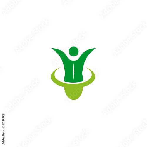 Chiropractic clinic logo design vector template