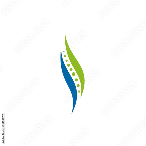 Chiropractic clinic logo design vector template