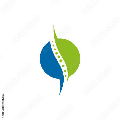 Chiropractic clinic logo design vector template