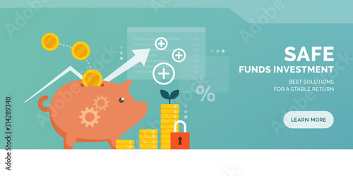 Safe funds investment promotional advertisement