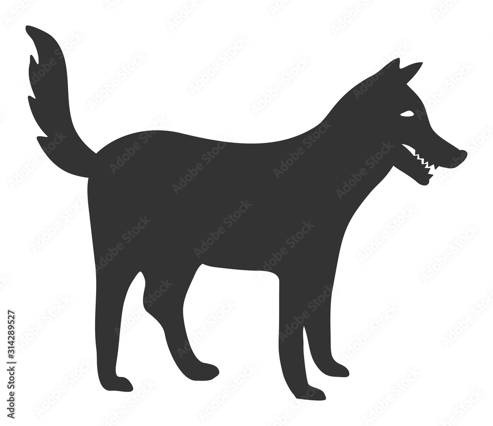 Dog vector icon. Flat Dog symbol is isolated on a white background.