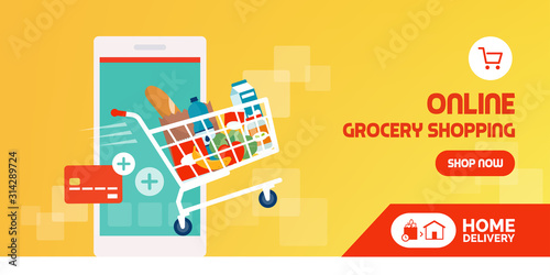 Online grocery shopping promotional sale
