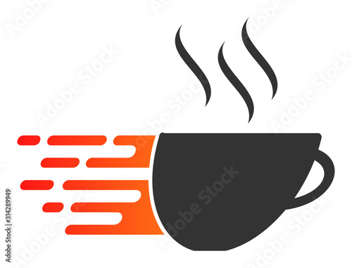 Express coffee vector icon. Flat Express coffee pictogram is isolated on a white background.