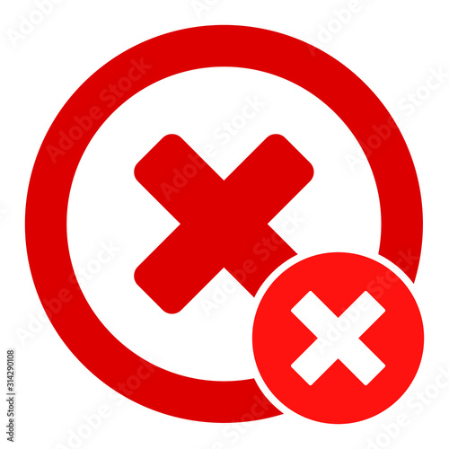 False negative vector icon. Flat False negative symbol is isolated on a white background.