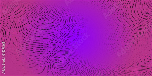 Polka dot purple violet gradient halftone pattern