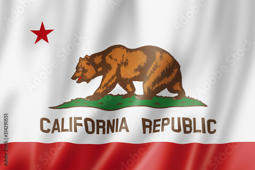 Valokuva California flag, USA