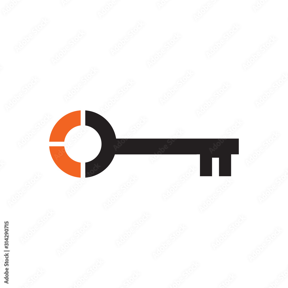 Simple key logo icon design vector template Stock Vector Adobe Stock