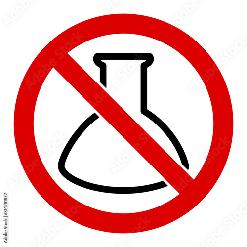 No analysis retort vector icon. Flat No analysis retort pictogram is isolated on a white background.