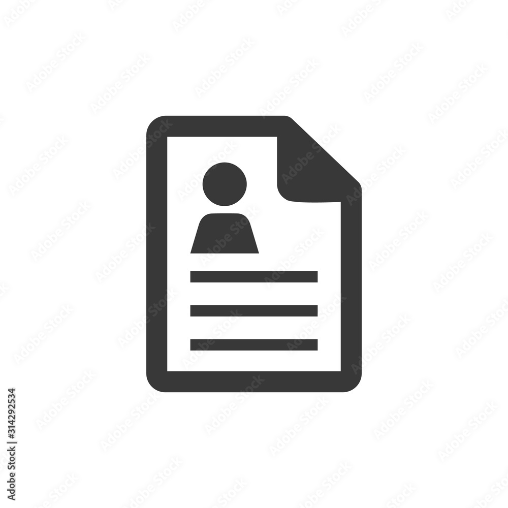 text-lines document icon - text-lines document isolated, personal information illustration - Vector biography. Stock vector illustration isolated on white background. text-lines document icon - text-lines document isolated, personal information illustration - Vector biography. Stock vector illustration isolated on white background.