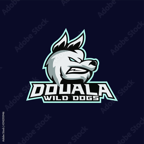 wild dog logo sport design