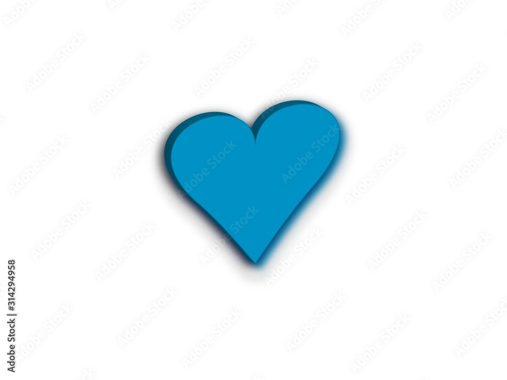 Blue Heart 3D Icon Image Heart Logo Sign Love Flat Design Vector Illustration Blue Heart 3D Icon Image Heart Logo Sign Love Flat Design Vector Illustration