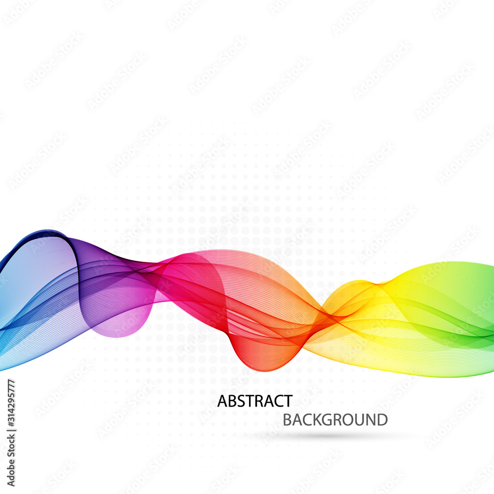 Abstract colorful background with wave, vector illustration