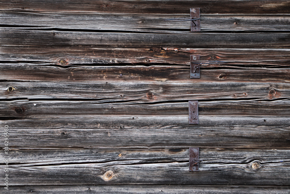 Beautiful, abstract old wood backgorund with rusted metal parts. Beautiful, abstract old wood backgorund with rusted metal parts.