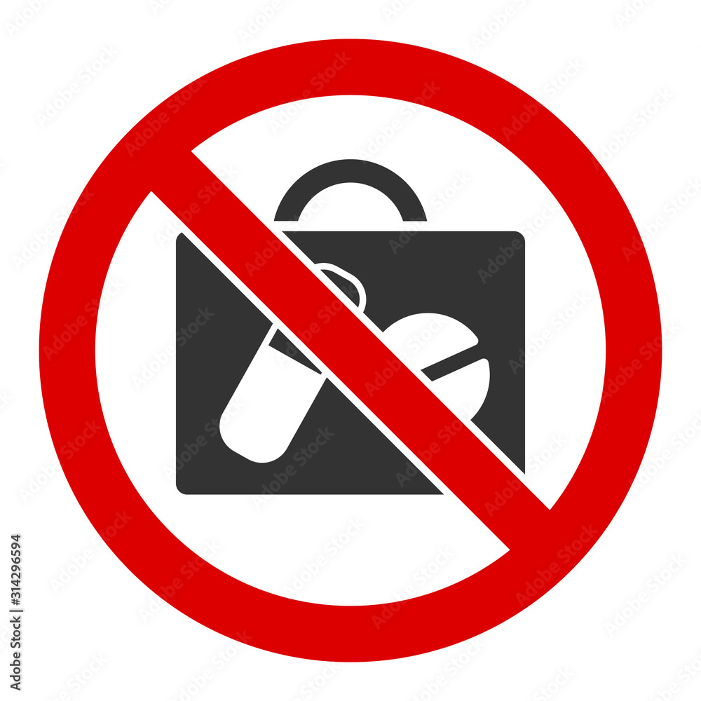 No pharmacy vector icon. Flat No pharmacy symbol is isolated on a white background. No pharmacy vector icon. Flat No pharmacy symbol is isolated on a white background.