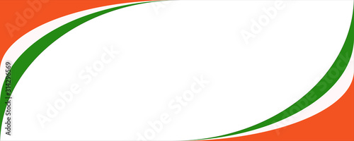 Tricolor Indian flag border drame design vector.
