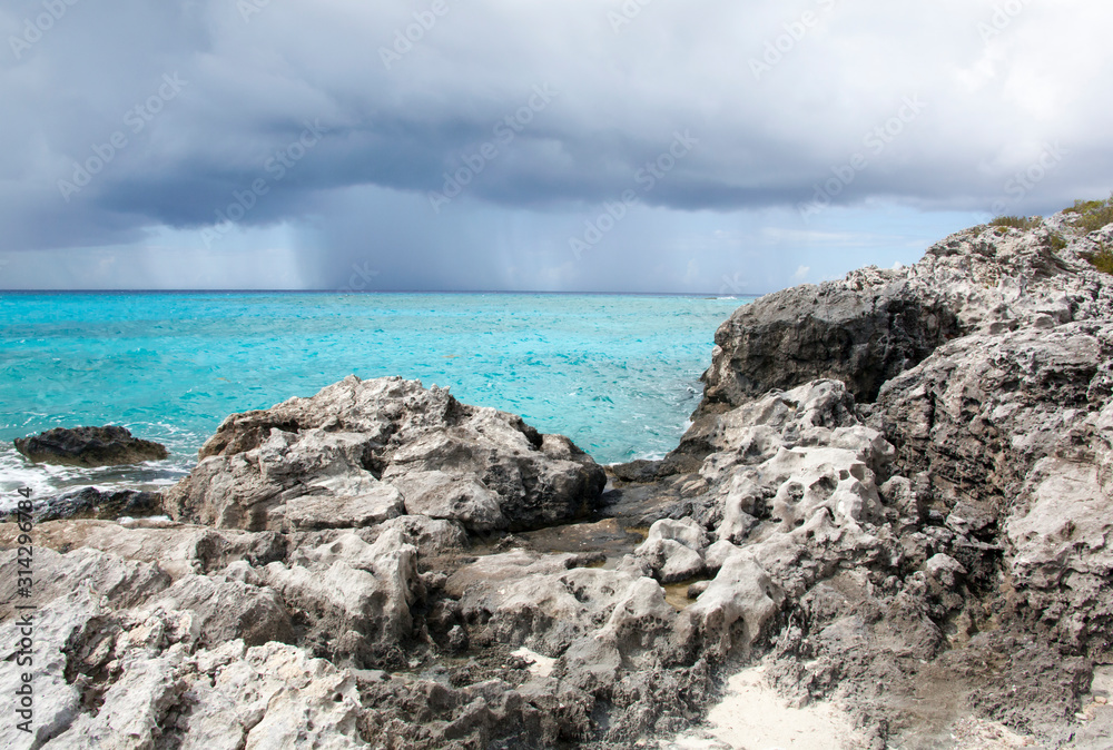 Rainy Day In Bahamas on Half Moon Cay Island Rainy Day In Bahamas on Half Moon Cay Island