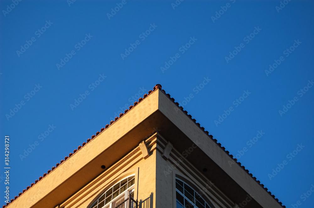 building with blue sky during sunset