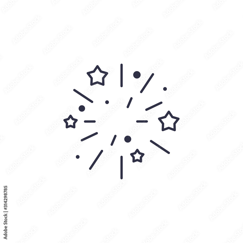 Isolated stars firework vector design Isolated stars firework vector design