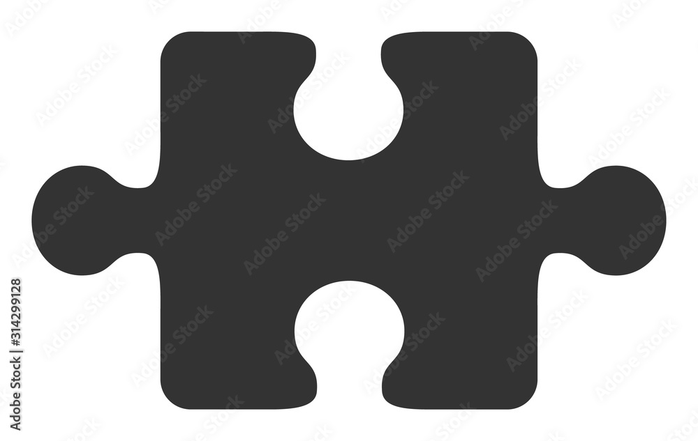 Puzzle item vector icon. Flat Puzzle item symbol is isolated on a white background. Puzzle item vector icon. Flat Puzzle item symbol is isolated on a white background.