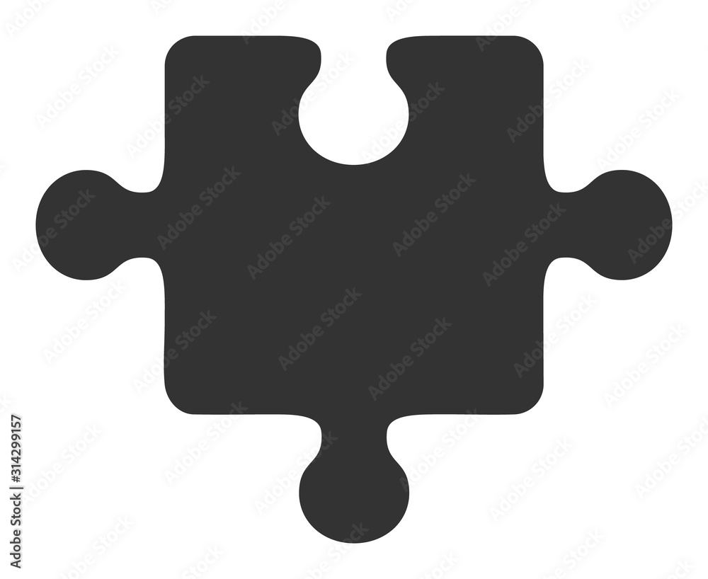 Puzzle piece vector icon. Flat Puzzle piece pictogram is isolated on a white background. Puzzle piece vector icon. Flat Puzzle piece pictogram is isolated on a white background.
