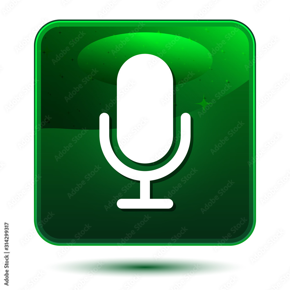 Microphone icon Glassy Square Button Microphone icon Glassy Square Button