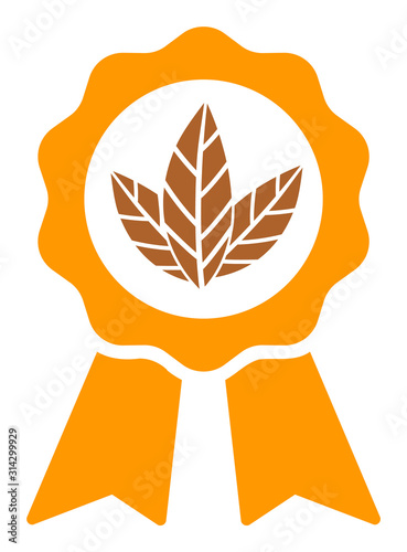 Superior tobacco vector icon. Flat Superior tobacco symbol is isolated on a white background.