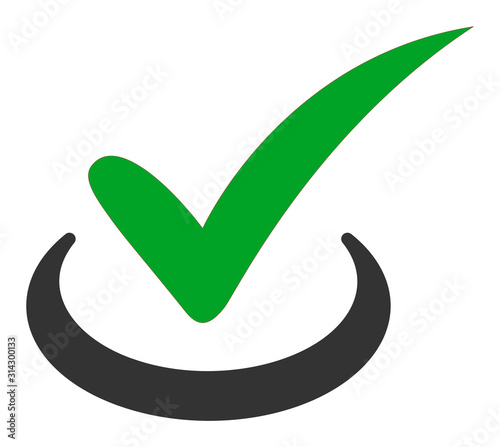 True vector icon. Flat True symbol is isolated on a white background.