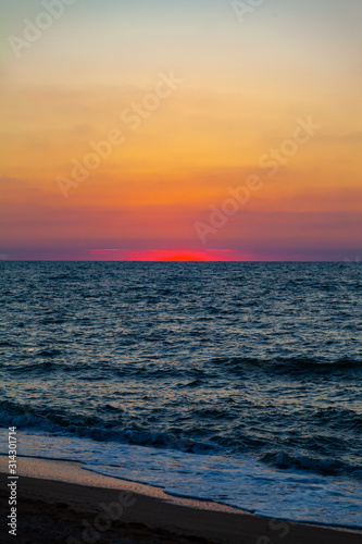 Beautiful sea at sunset. © Elena Blokhina