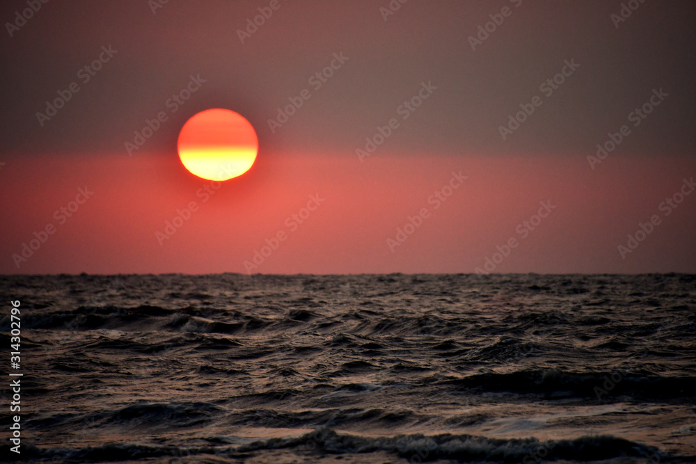 sunset over the Arabian sea