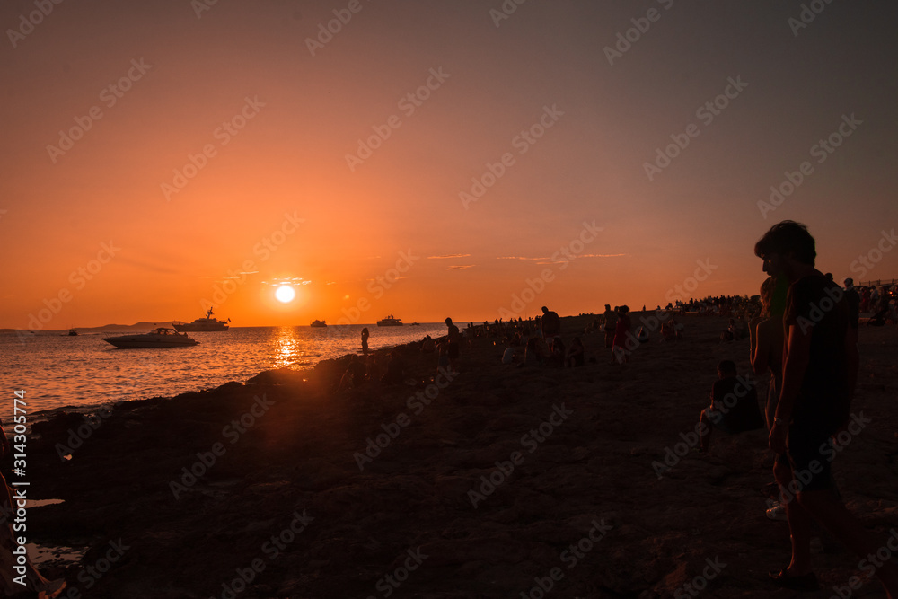 sunset on the beach-ibiza