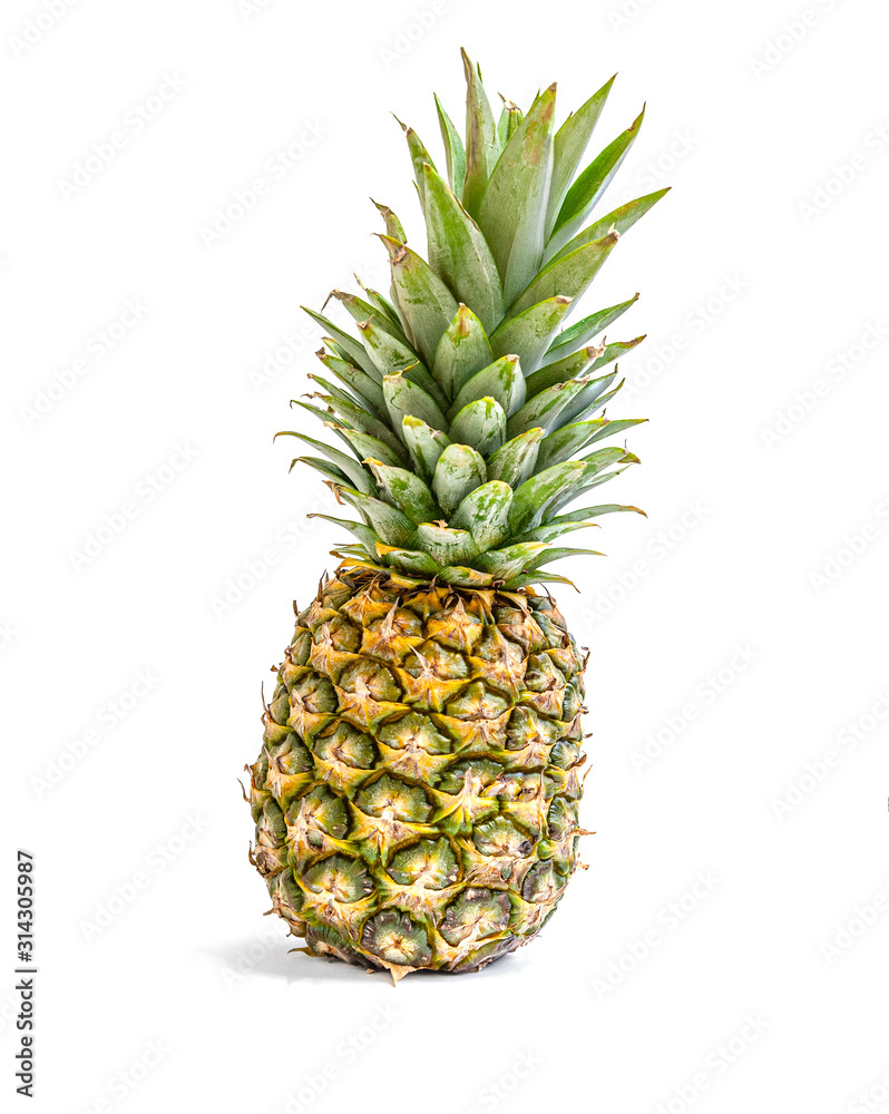 ripe juicy flavorful pineapple isolated on white ripe juicy flavorful pineapple isolated on white