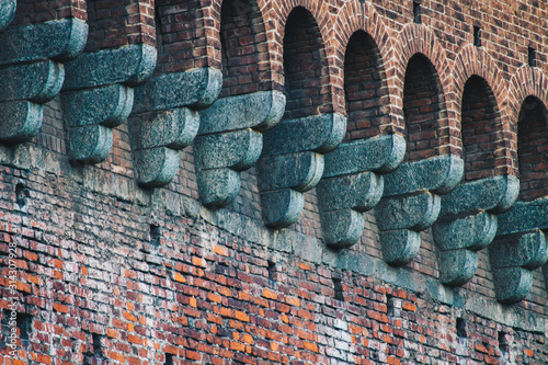 Detail of the old stone wall