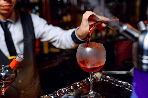 bartender with cocktail