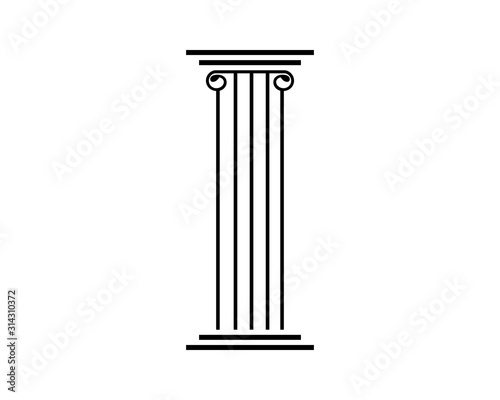 Pillar of Law Firm Icon Vector Logo Template