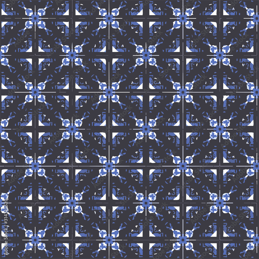 Naklejka premium Abstract geometric pattern in ornamental style. Seamless texture. Desing Wallpaper,greeting card,gift.