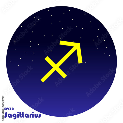 vector illustration of sagittarius zodiac symbol