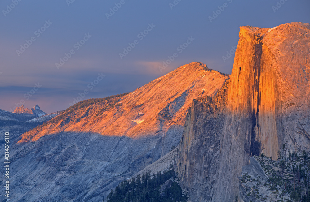 Half Dome at sunset from Glacier Point, Yosemite National Park, California, USA