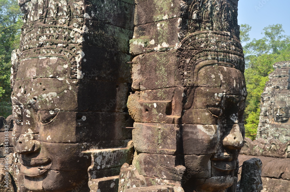 Bayon Temple at Angkor Wat Historical Park in Siem Reap, Cambodia