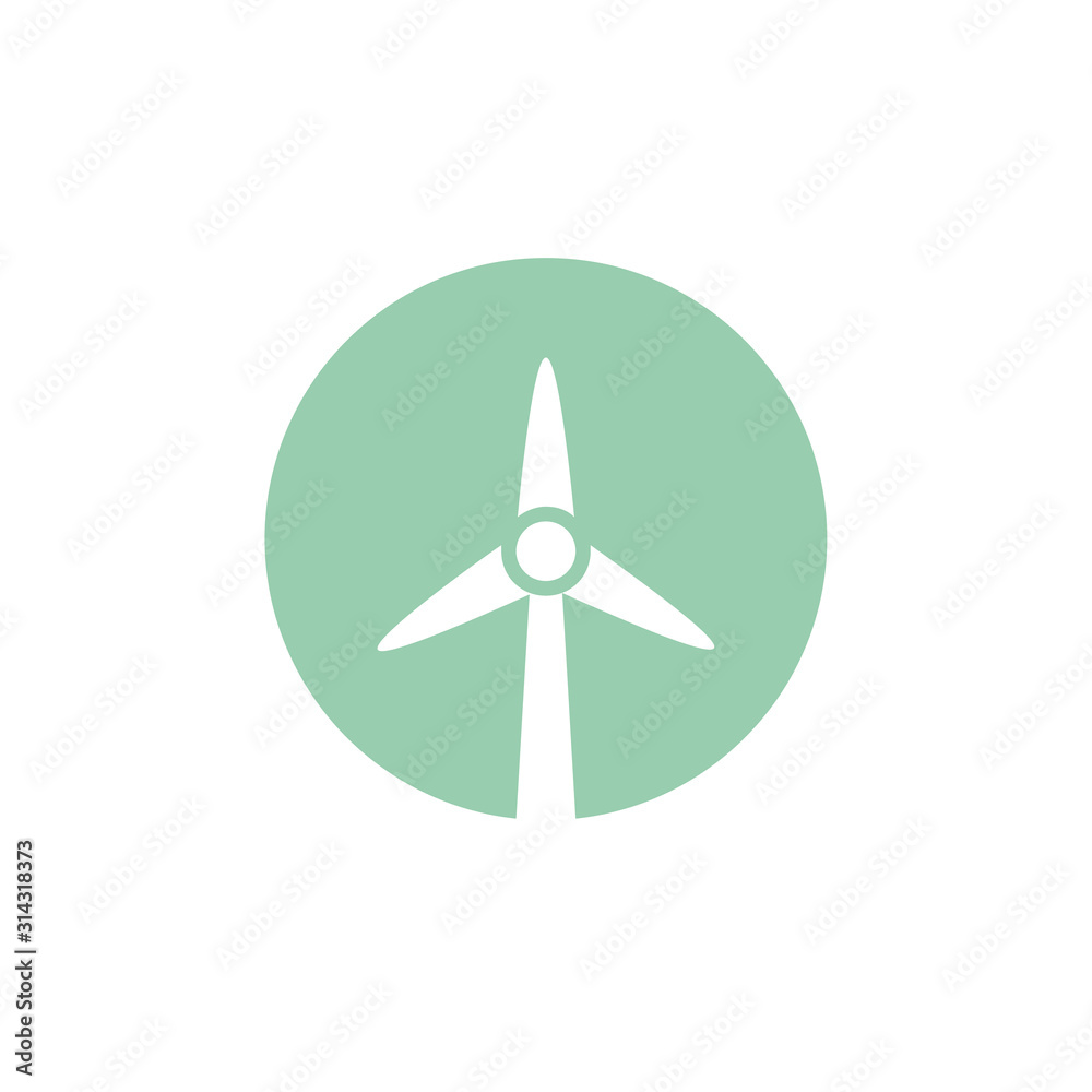 wind turbine icon. Stock vector illustration isolated on white background. wind turbine icon. Stock vector illustration isolated on white background.